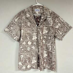 Vintage Kai Nani Hawaiian Reversed Fabric short sleeved Shirt,  XL